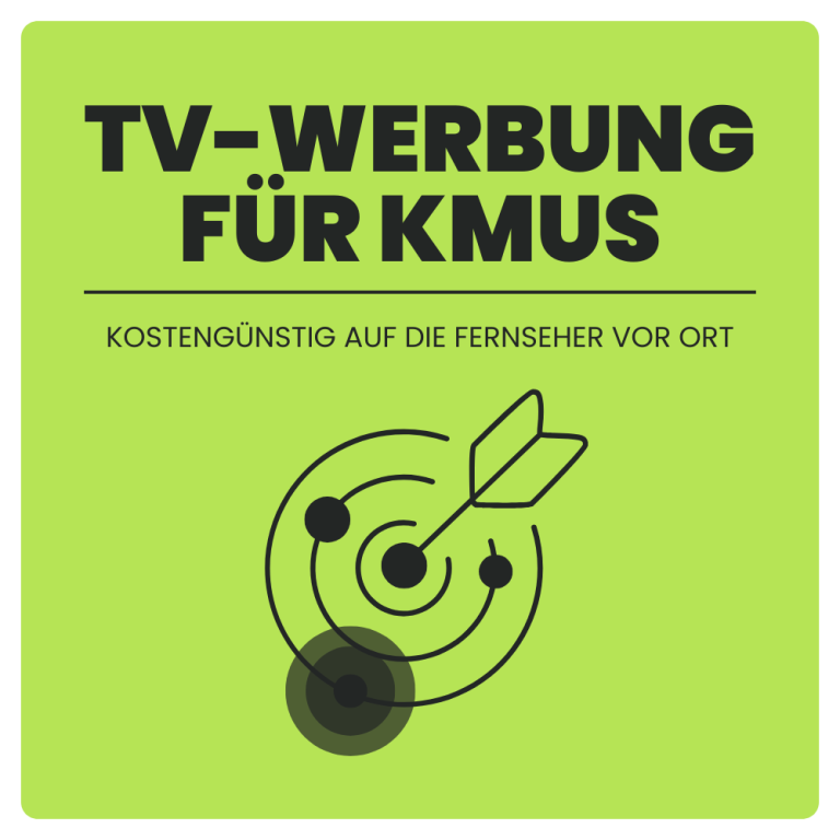 TV-Werbung für KMUs: Kostengünstige Werbung auf lokalen Fernsehern.